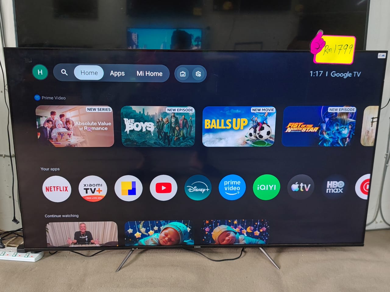 Xiaomi 65” Google TV (4K UHD) - Refurbished | Full HD, WiFi, YouTube & Netflix