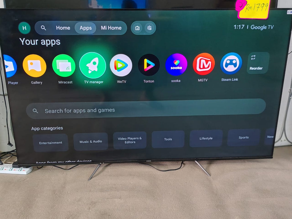 Xiaomi 65” Google TV (4K UHD) - Refurbished | Full HD, WiFi, YouTube & Netflix